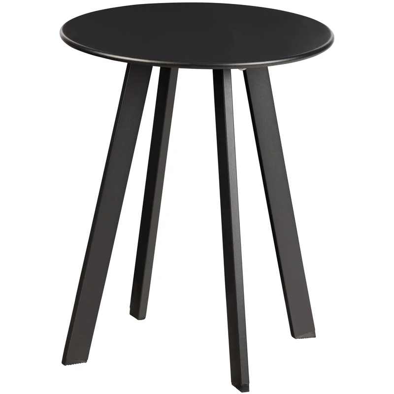 Fer garten beistelltisch ø40 cm metall schwarz