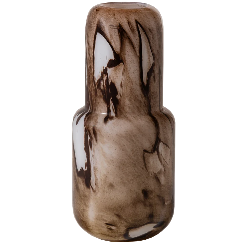 Monika handgeformte vase glas braun