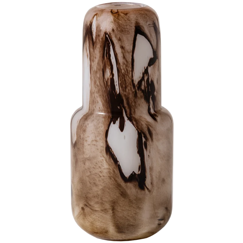 Monika handgeformte vase glas braun