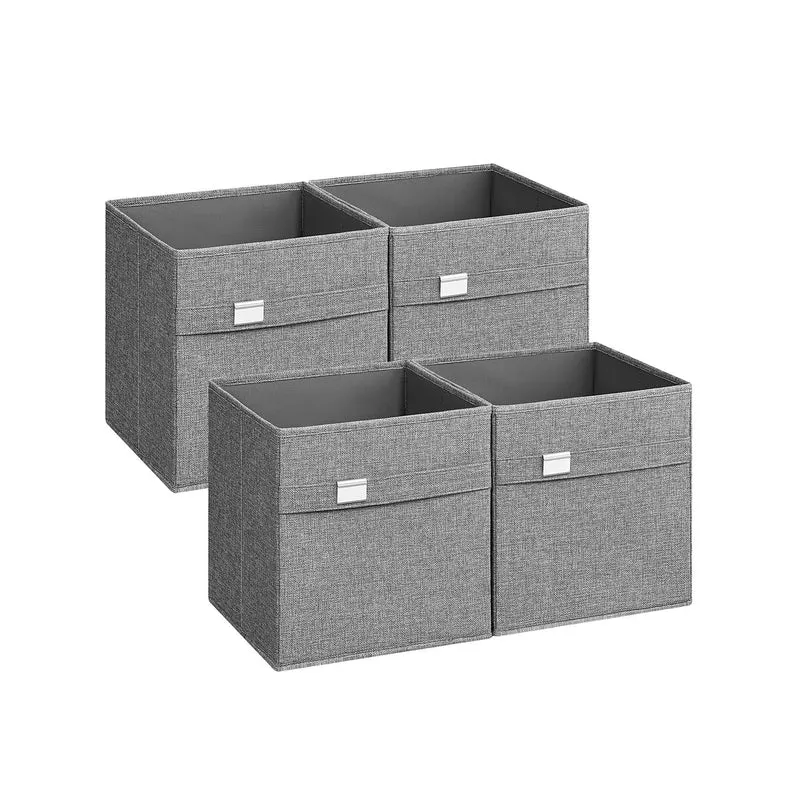 Aufbewahrungsbox 4er Set 33 x 33 x 33 cm taubengrau