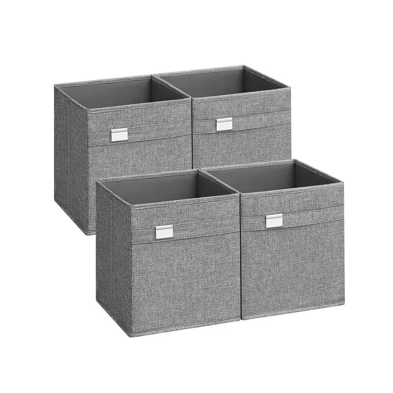 Aufbewahrungsbox 4er Set 33 x 33 x 33 cm taubengrau