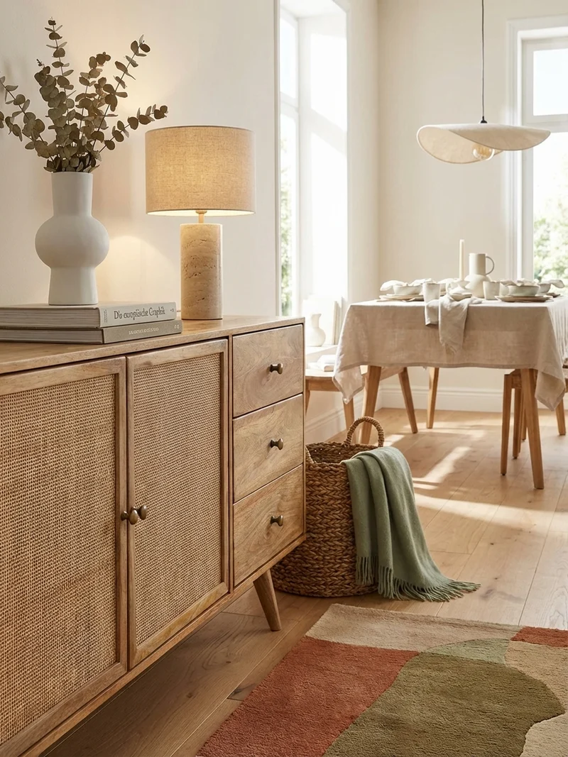 Sideboard – Mangoholz, robust, viel Stauraum