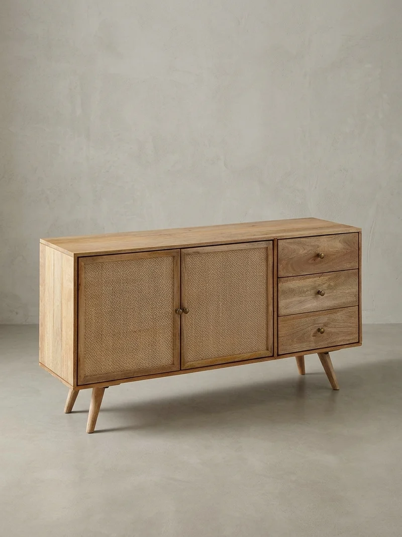 Sideboard – Mangoholz, robust, viel Stauraum