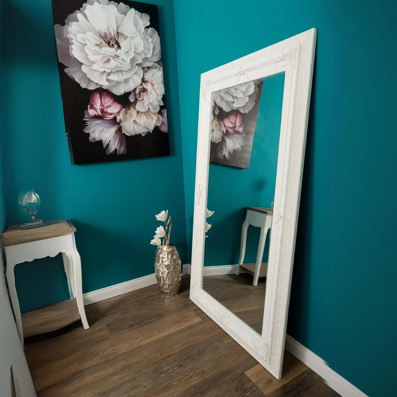 Pompöser Antik Spiegel EVEN 180x100cm Antik-White 15cm Holzrahmen