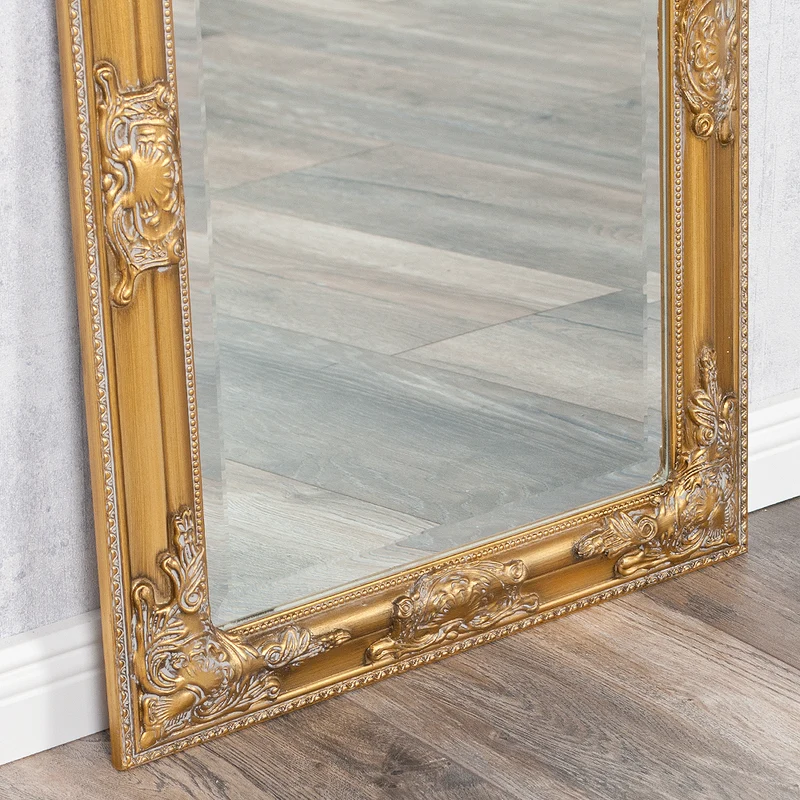 Eleganter Barock-Spiegel BESSA 80x60cm gold-antik Holzrahmen