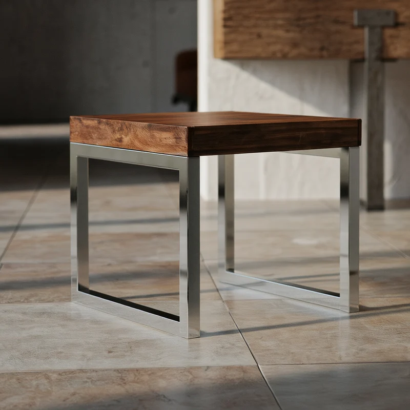 Couchtisch Massivholz Metallgestell Pflegeleicht