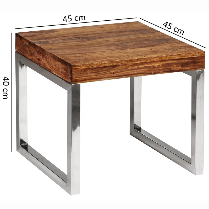Couchtisch Massivholz Metallgestell Pflegeleicht