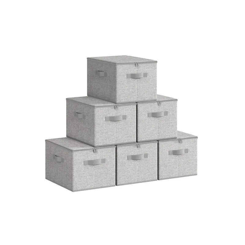 Aufbewahrungsbox mit Deckel für Kleidung grau