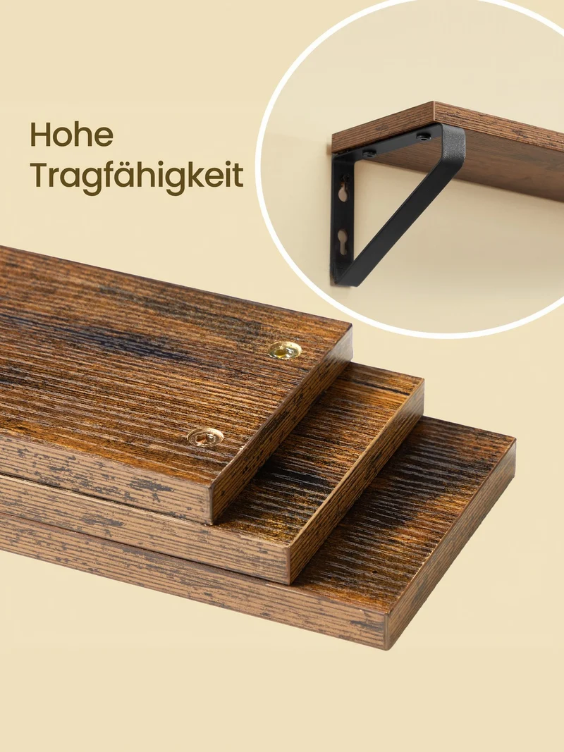 Industrie-Look Wandregale 3er Set