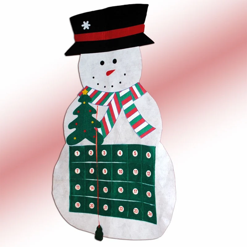 Adventskalender SCHNEEMANN 100cm Weihnachtskalender aus Filz