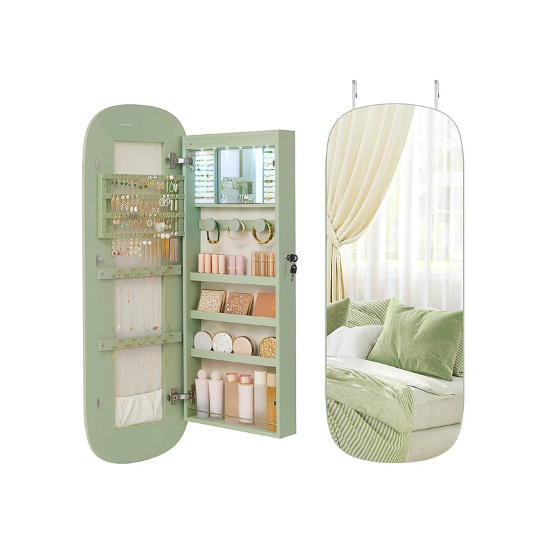 Wandschrank mit Spiegel Oberfläche in Weiß
