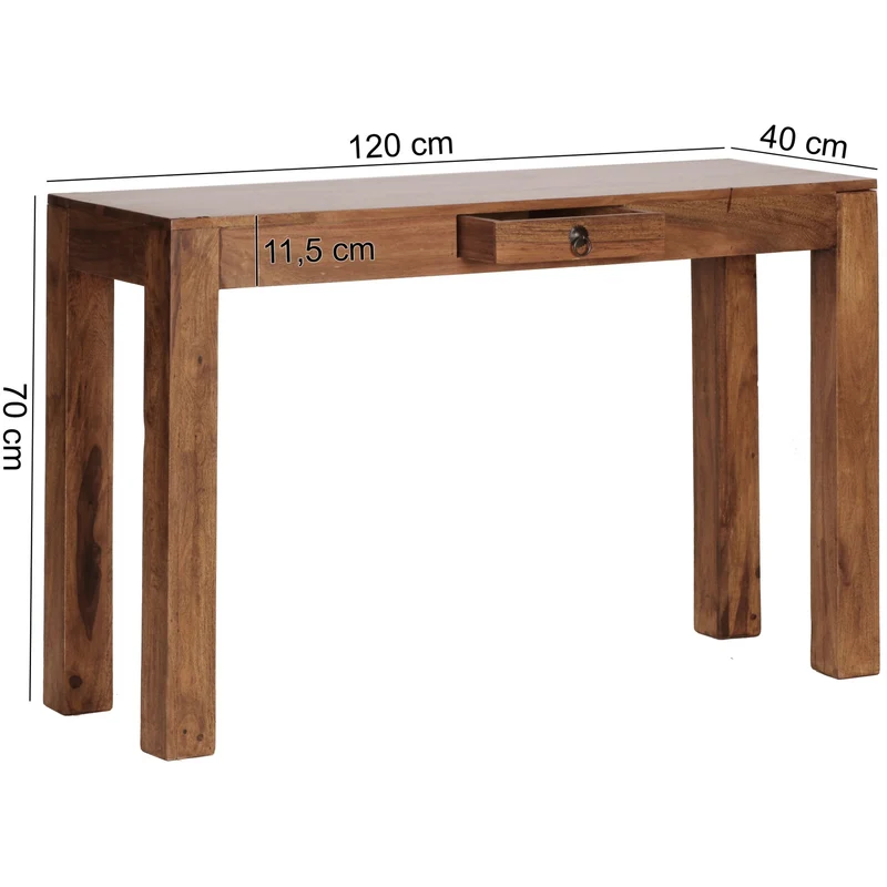 Konsolentisch Akazienholz Schublade Landhausstil