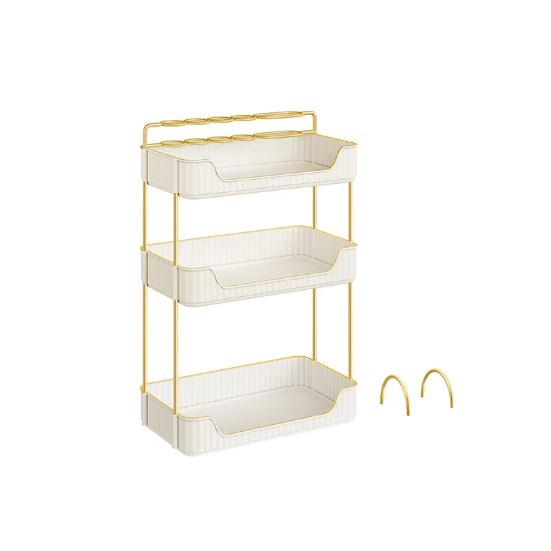 Make-up Organizer rechteckig Geschenkidee champagnergold