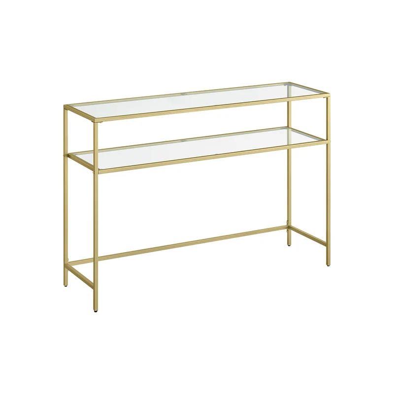 Konsolentisch modern verstellbar goldfarben-transparent