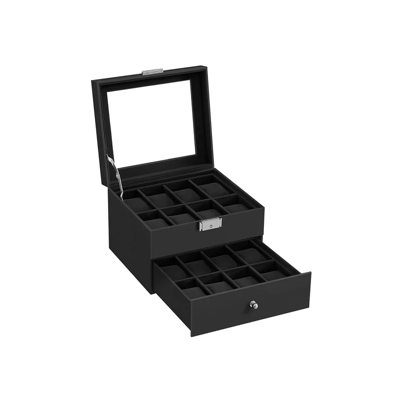 Uhrenbox mit Glasdeckel Geschenkidee