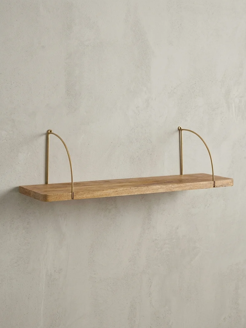 Wandregal Mango Massivholz Eisen Industrial