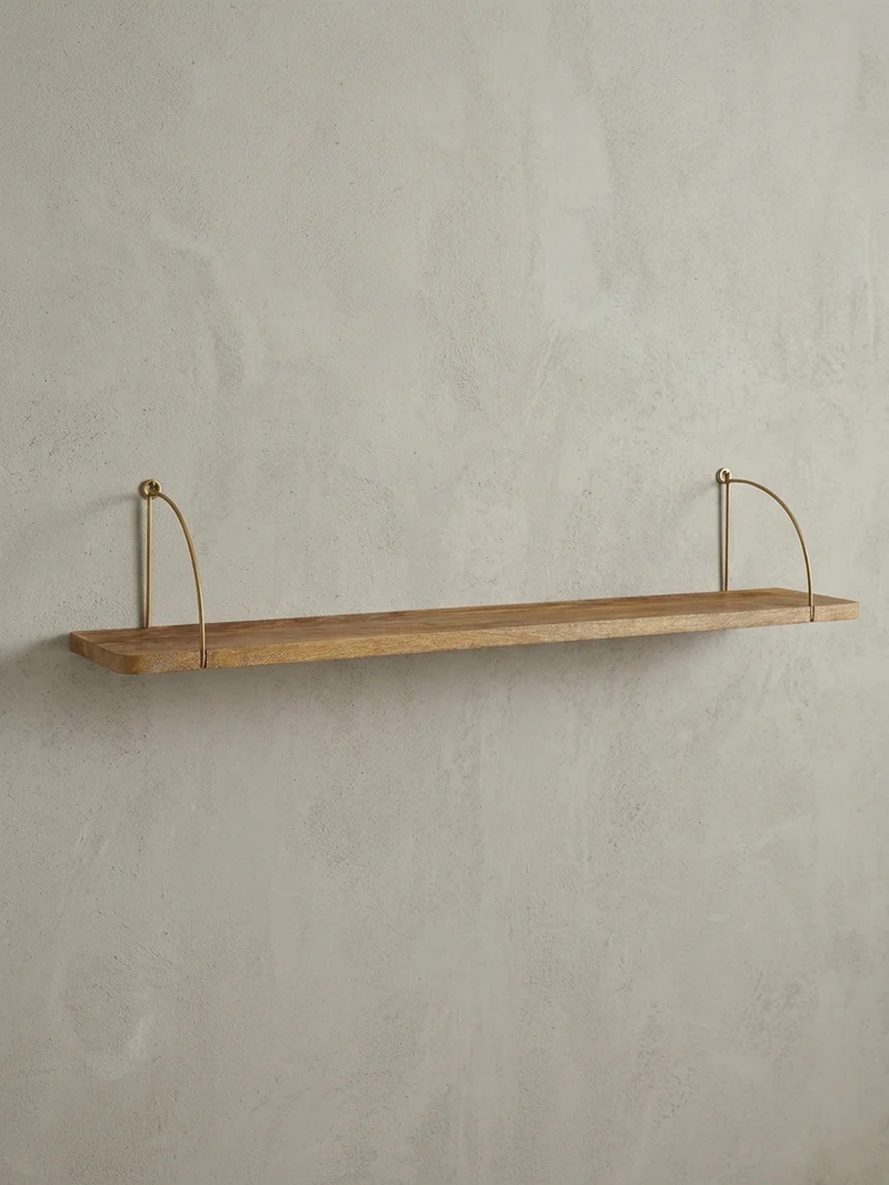 Wandregal Mango Massivholz Eisen Industrial