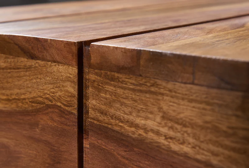 Couchtisch aus Massivholz, handgefertigt, pflegeleicht, aus Akazienholz und Edelholz