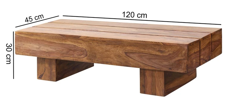 Couchtisch aus Massivholz, handgefertigt, pflegeleicht, aus Akazienholz und Edelholz