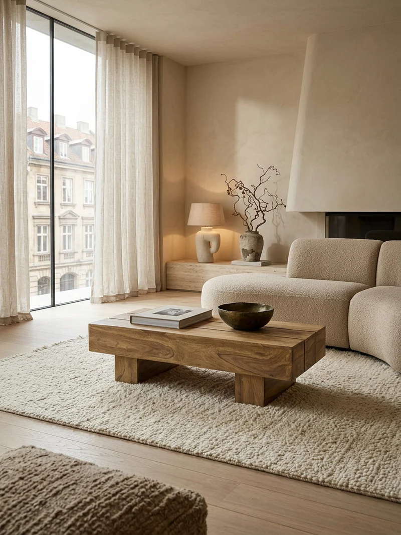 Couchtisch aus Massivholz, handgefertigt, pflegeleicht, aus Akazienholz und Edelholz