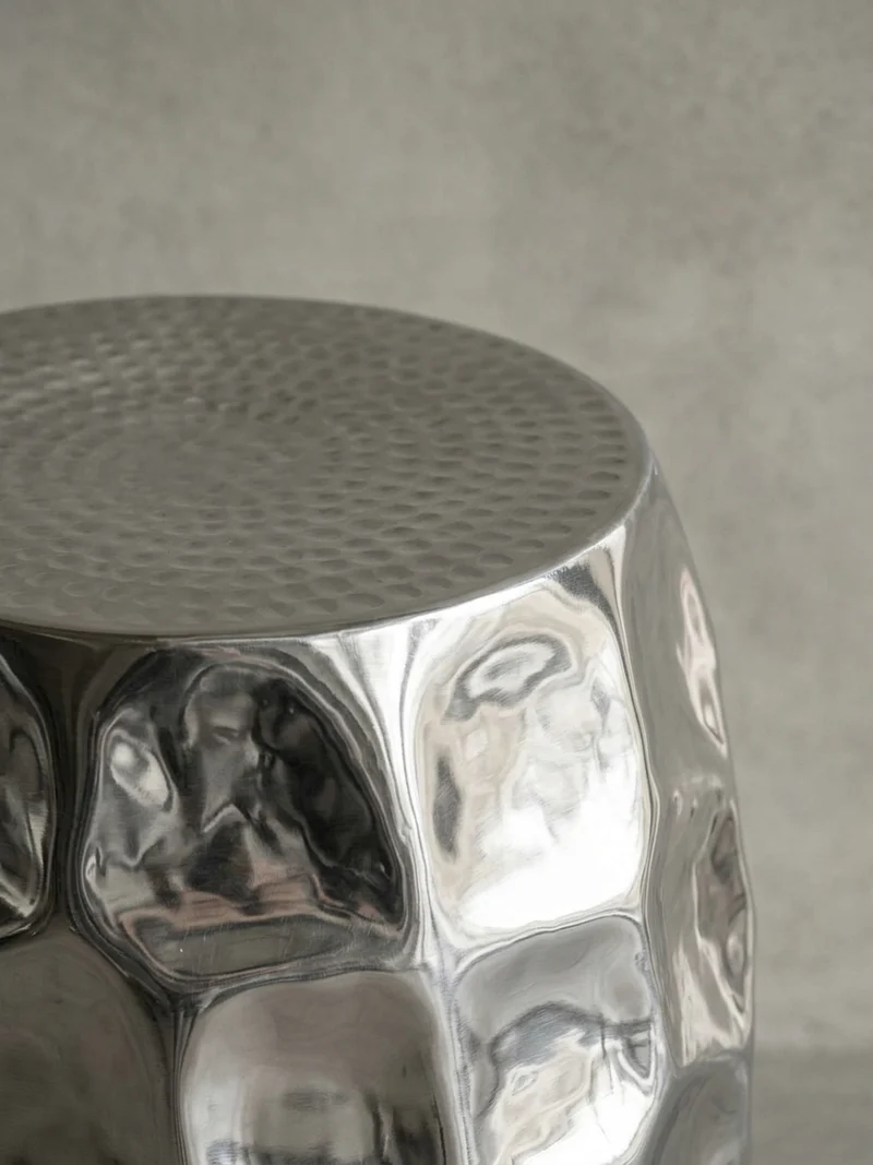 Beistelltisch Aluminium Hammerschlag Pflegeleicht