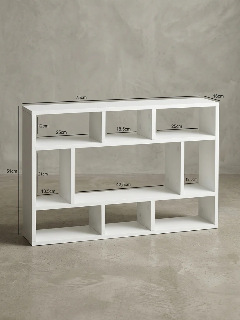 Wandregal Spanplatte 9 Fächer Modern