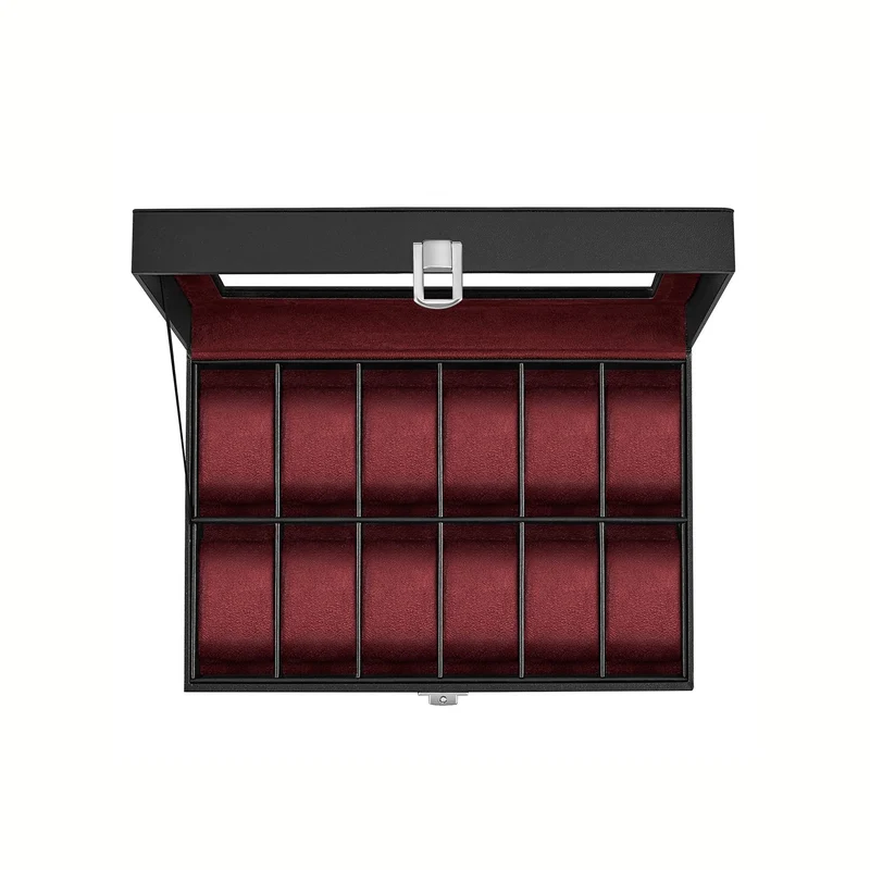 Uhrenbox mit Glasdeckel Metallverschluss