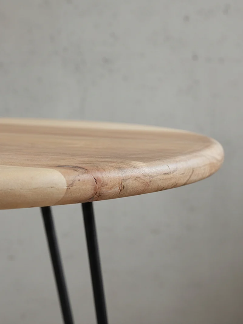 Couchtisch Akazienholz mit Haarnadelgestell, Modernes Design, Große Ablagefläche