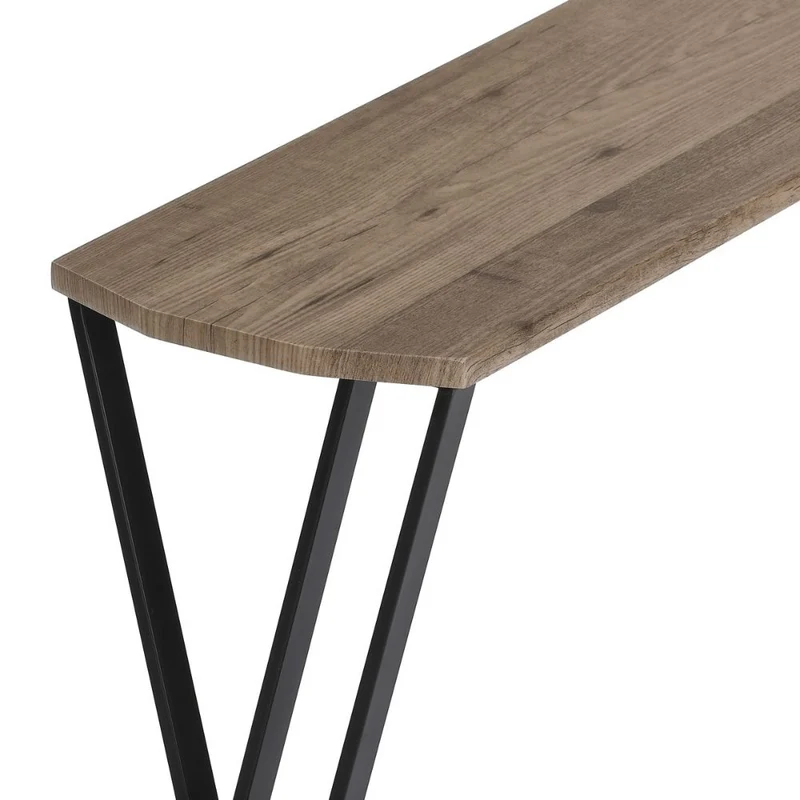 Moderner Konsolentisch TRAVERSO 100cm Industrie-Look taupe schwarz