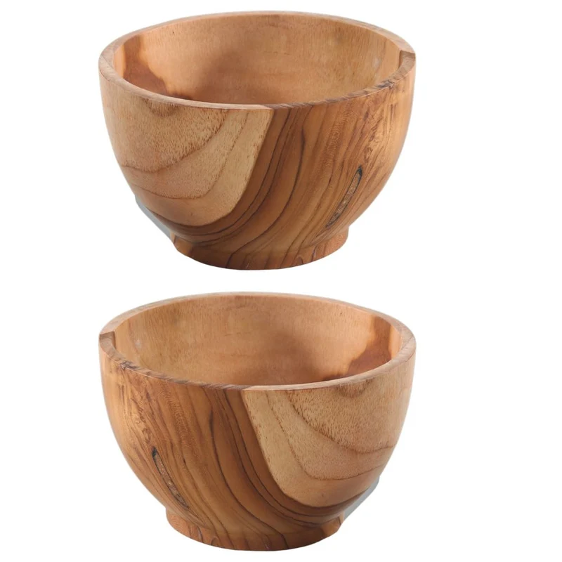 2tlg. Set elegante Teak Schale LOLA ca. D15cm Schüssel