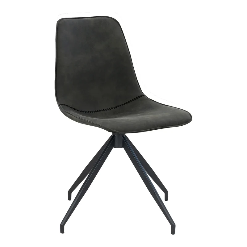 2er Set Retro-Drehstuhl CANNES vintage-grau Schalensitz