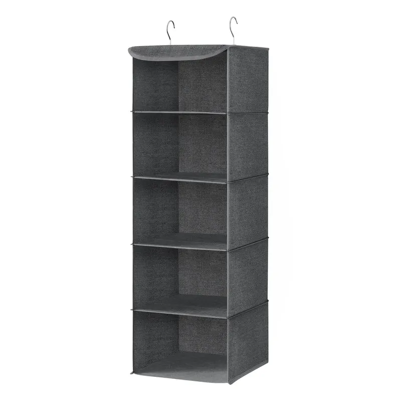 Hängeregal im Kleiderschrank faltbar mit Metallhaken und Bambuseinsätzen