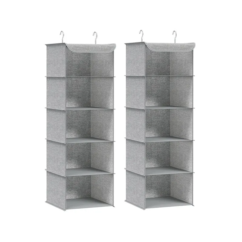 Hängeregal im Kleiderschrank faltbar mit Metallhaken und Bambuseinsätzen