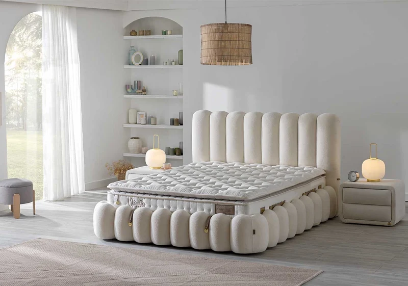 Bambi Vanilla Dream Boxspringbett-Set Viskose Baumwolle Naturfaser 34cm H3