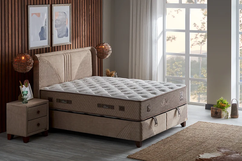 Bambi Clima Naturel Boxspringbett Set H3 Bettkästen Kopfteil Matratze 35cm