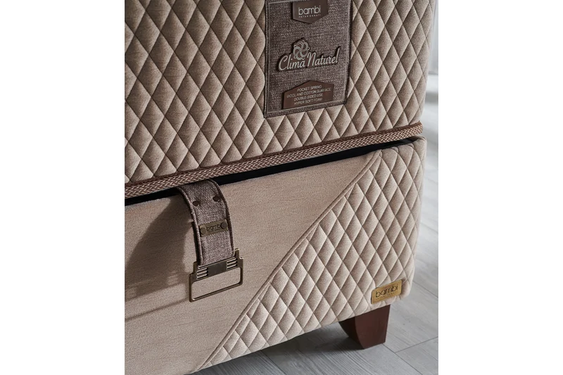 Bambi Clima Naturel Boxspringbett Set H3 Bettkästen Kopfteil Matratze 35cm