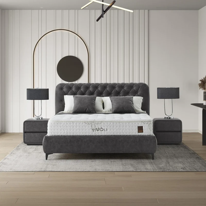 Tivoli Albella Boxspringbett-Set – Inkl. 32 cm Matratze H3 mit Bonell-Federkern, hochdichter Oberschicht & beidseitiger Nutzung | Hygienisch, stabil & langlebig