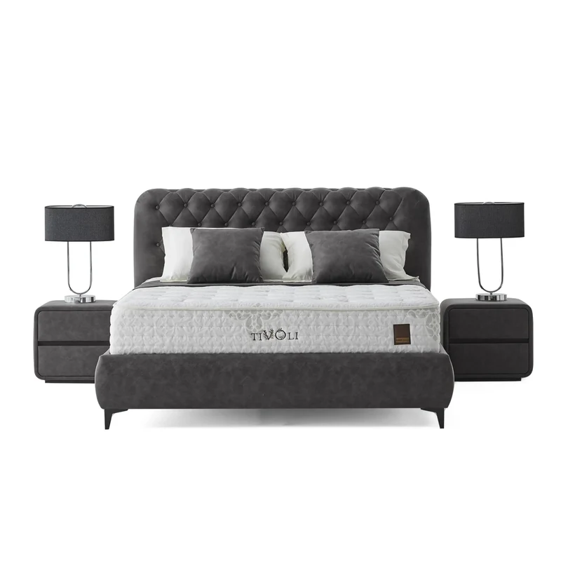 Tivoli Albella Boxspringbett-Set – Inkl. 32 cm Matratze H3 mit Bonell-Federkern, hochdichter Oberschicht & beidseitiger Nutzung | Hygienisch, stabil & langlebig