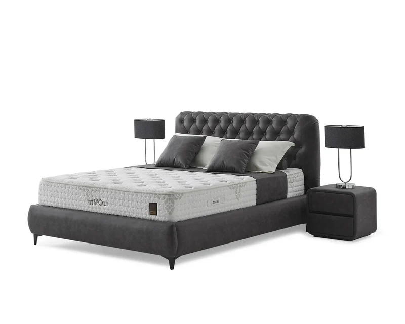 Tivoli Albella Boxspringbett-Set – Inkl. 32 cm Matratze H3 mit Bonell-Federkern, hochdichter Oberschicht & beidseitiger Nutzung | Hygienisch, stabil & langlebig
