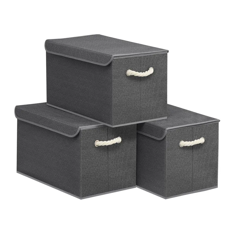 Stoffboxen mit Deckel 3er Set