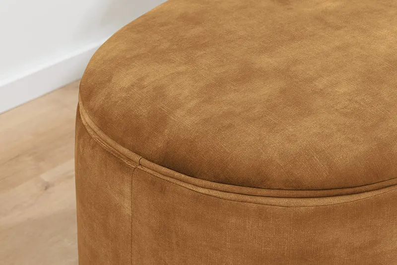 Design Polsterbank ARCO 120cm senf-gelb Samt Sitzbank Stauraum
