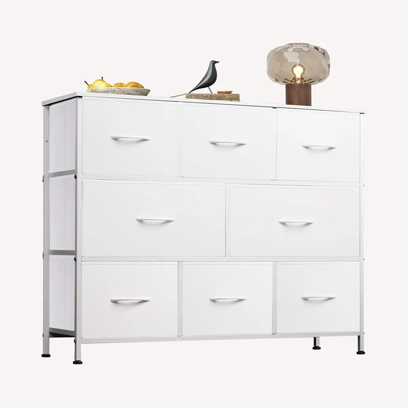 WLIVE Minimalist 8-Drawer Large Storage Fabric Dresser