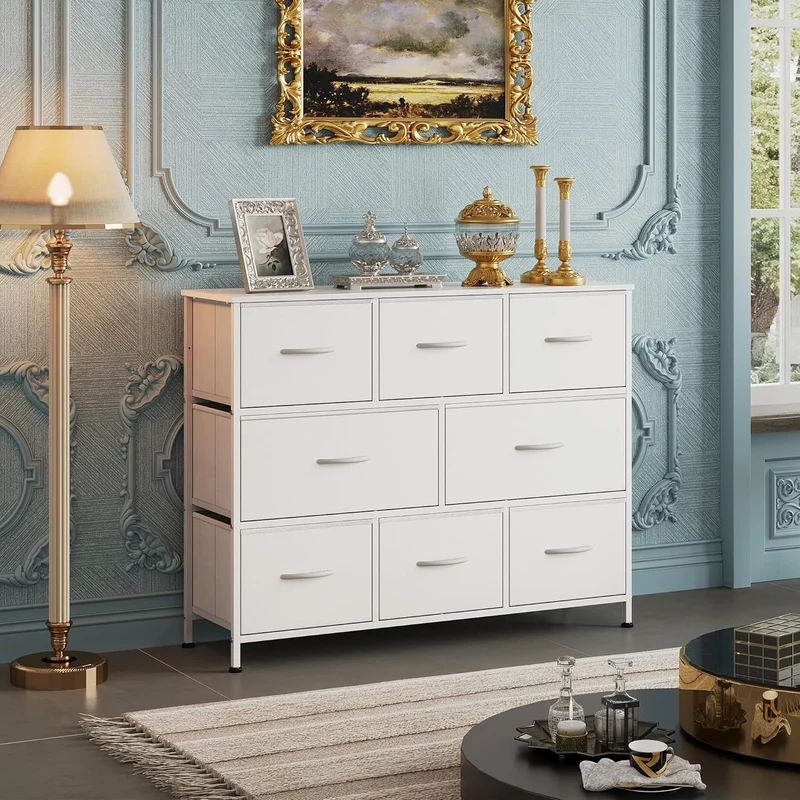 WLIVE Minimalist 8-Drawer Large Storage Fabric Dresser
