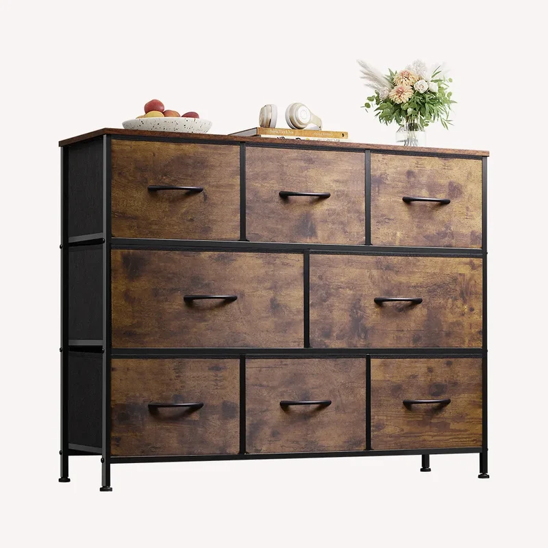 WLIVE Minimalist 8-Drawer Large Storage Fabric Dresser