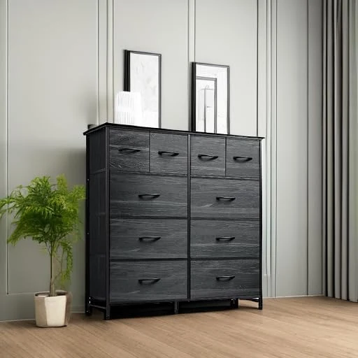 WLIVE Minimalist 10-Drawer Large Storage Fabric Dresser