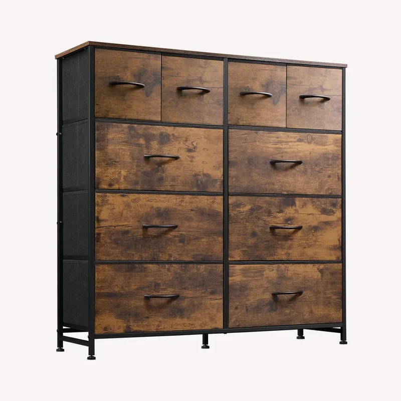 WLIVE Minimalist 10-Drawer Large Storage Fabric Dresser