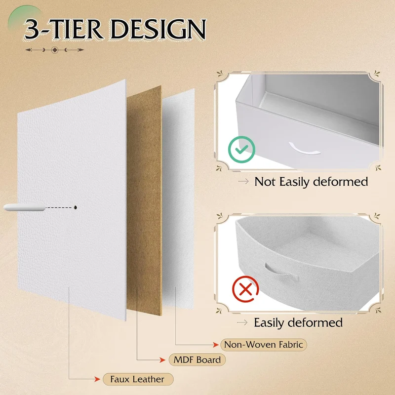 WLIVE Minimalist Wide 8-Drawer Storage Fabric Dresser