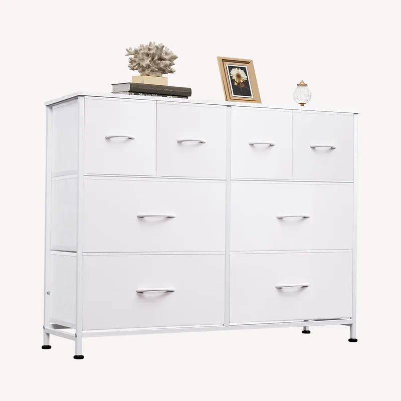 WLIVE Minimalist Wide 8-Drawer Storage Fabric Dresser