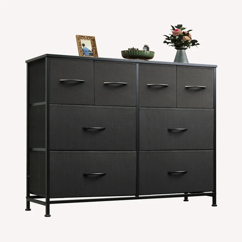 WLIVE Minimalist Wide 8-Drawer Storage Fabric Dresser