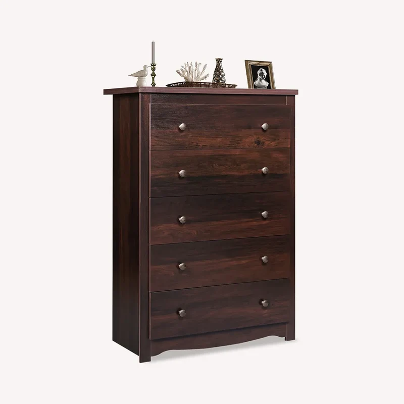WLIVE 5-Drawer Minimalist Modern Wood Storage Chest